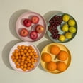 thumbnail image 2 of onefitow Fruit bowl Fruit Basket Multifunctional Drain Fruit Snack Cake Storage Rack Living Room Dining Table Fruit Stand (Pink), 2 of 8