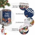 thumbnail image 4 of Merry Christmas Shower Curtain, 60" x 72", Santa Claus Reindeer Snowing Xmas Star Navy Blue Waterproof Bathroom Curtain Washable Shower Curtain Set with 12 Hooks, 4 of 6