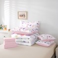 thumbnail image 6 of meiyoeat Cartoon Mermaid Print 7-Piece Twin Bedding For Girls,Magic Ocean Animals Bedding Comforter Set,Pink Reversible, 6 of 7