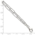 thumbnail image 2 of Finest Gold Sterling Silver Two Diamond-Cut Fancy Link with 1 in. Extension 7 in. Bracelet, 2 of 3