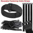 thumbnail image 2 of 5/10Pcs Reusable Fastening Cable Straps Adjustable Multi-Purpose Hook and Loop Cable Ties Premium Cinch Strap Extension Cords Black 5Pcs 20x300mm, 2 of 6