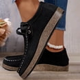 thumbnail image 5 of YOUYEDIAN Flat Shoes for Women Spring Fall Dressy Loafers Slip on Non Slip Casual Walking Shoes Office Closed Toe Orthopedic Shoes (Black), 5 of 8