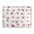thumbnail image 2 of Non-Slip Area Rug 80x58in Indoor Washable Floor Mats Carpet Printed for Living Room, Bedroom, Home Decor Watercolor Cherries Pattern, 2 of 7