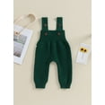 thumbnail image 2 of CIYCuIT Toddler Baby Girls Boys Knitted Jumpsuit Overalls Sleeveless Solid Color Suspender Romper Pants Infant Casual Daily Clothes 6M 9M 12M 24M 3T, 2 of 9