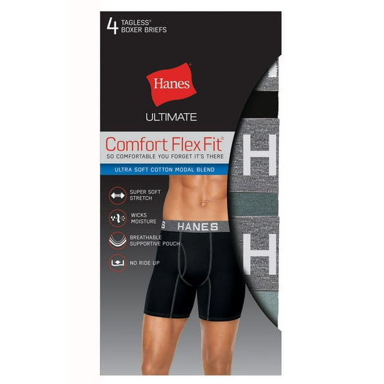 Hanes - Hanes Ultimate Mens Comfort Flex Fit Ultra Soft Cotton/Modal ...