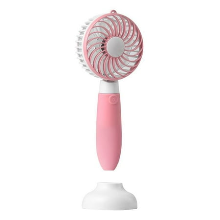 

Portable USB Rechargeable Mini Fan 3-Speed Handheld Fan Desktop Fan (pink)