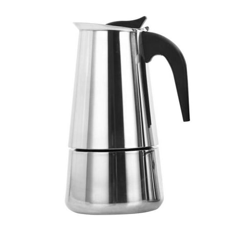 

HAHUT Stainless Steel Moka Coffee Pot with Plastic Handle Espresso Coffee Maker Easy Cleaning Percolator Top Filter for Mocha Latte Cappuccino
