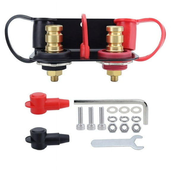 Remote Battery Terminal Battery Charging Post Kit Stud with Heavy Duty Mounting Bracket for UTV RV Auto Mowers Boat