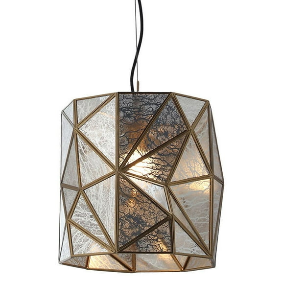 Metropolitan N1691 Geo-Gem 13" Wide Pendant - Artisan Brass