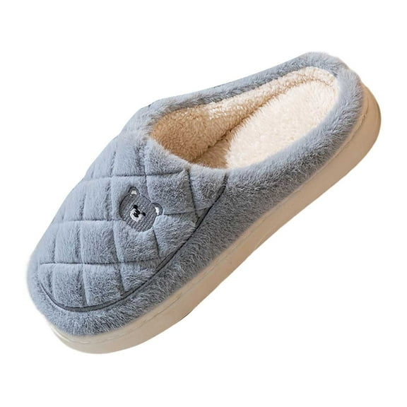 Men's Slipper Winter Lined Slippers Indoor Outdoor Cozy Comfort Shoes With Thick Warm Sole For Home