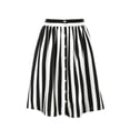 thumbnail image 1 of Falda Midi A Rayas con Botones Allegra K Mujer Blanco Negro XS, 1 of 7
