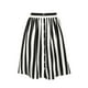 thumbnail image 1 of Falda Midi A Rayas con Botones Allegra K Mujer Blanco Negro XS, 1 of 7