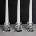 thumbnail image 4 of Candelabros de vidrio transparente, juego de 2 candelabros cónicos para bodas, decoración y cenas para velas cónicas estándar de 1 pulgada con una base de 0,9 pulgadas, 4 of 5