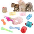 thumbnail image 2 of Ensemble de Jouets pour Chat 10 Pcs, Tube à Ressort Assorti, Jouet Interactif pour Chat, Teaser pour Chat, 2 of 10