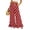 Red, variant on Heart & Polka Dot Print Wide Leg Pants - Ruffle Hem High Waisted Palazzo Trousers with Pockets, Drawstring Casual Lounge Pants Black L