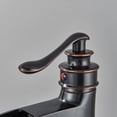 thumbnail image 6 of Oil Rubbed Bronze Bathroom Sink Faucet 1Handle Tall Waterfall Vessel Mixer Drain, 6 of 12