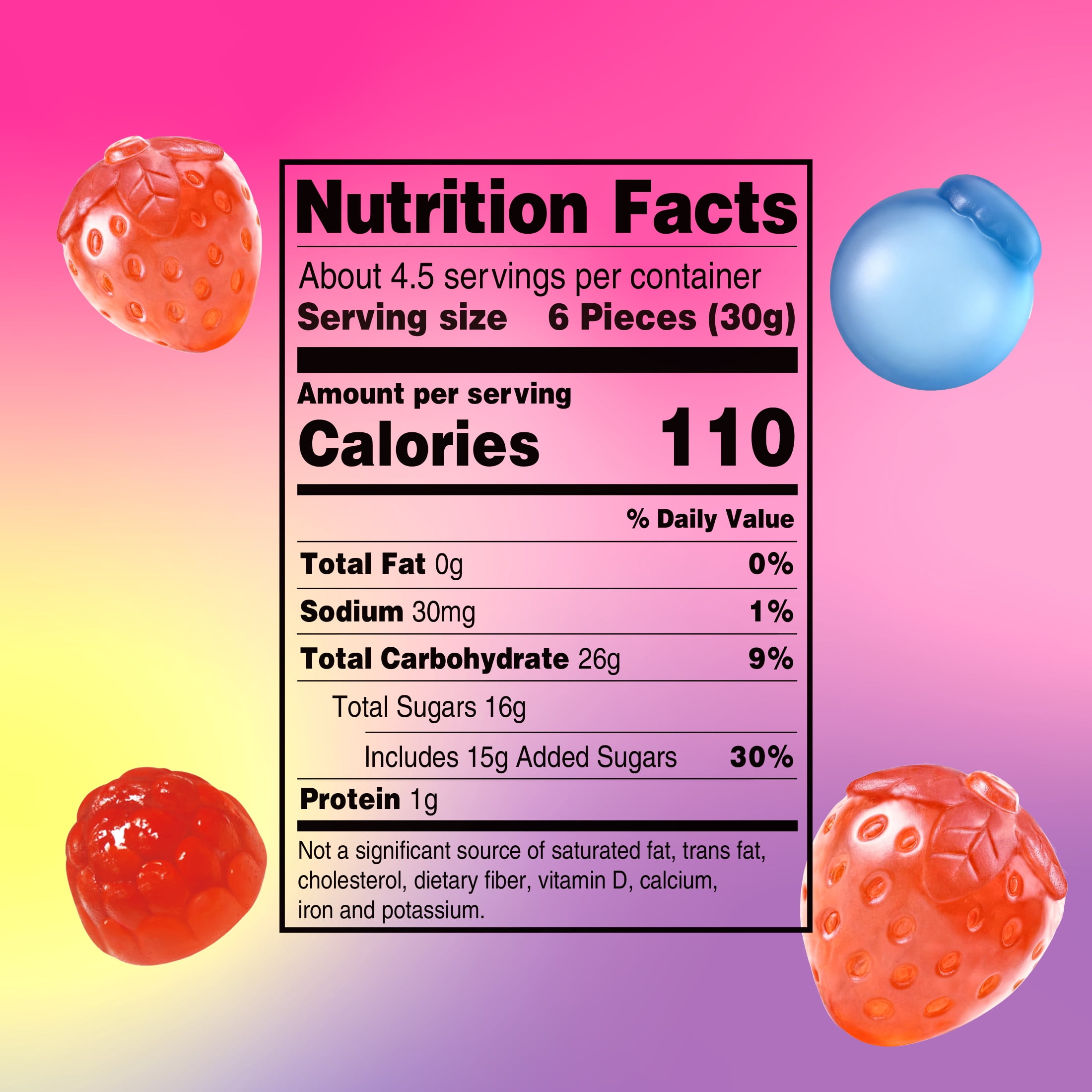 AMOS Peelerz Berry Mix Gummy Candy, Gluten, Milk and Nut Free, 5 oz Bag