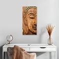 thumbnail image 2 of Elephant Stock Wood Carved Buddha Wall Art - Religion And Spirituality Canvas Canvas - 12" x 24", 2 of 8