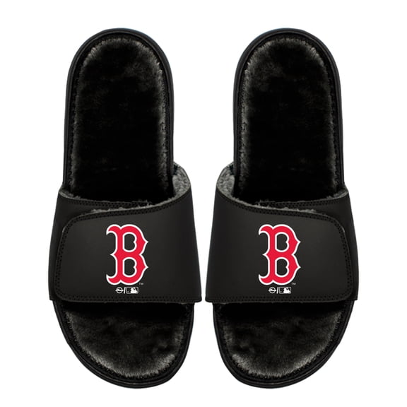 Youth ISlide Boston Red Sox Logo Fur Slide Sandals
