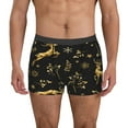 thumbnail image 2 of Goofa Christmas Gold Deers1 Printed Men's Boxer Briefs Underwear, Moisture-Wicking Underwear, Trunk,Soft and Breathable Cotton Underwear-XX-Large, 2 of 9