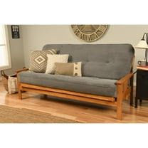 Full Size Futon Frame - Solid Hardwood Sofa Bed with Butternut Finish