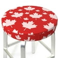 thumbnail image 3 of Lsque Maple Leaves Round Bar chair cushion covers Velvet Fabric Premium Comfort Protects from Scratches and Stains for 14-17 Inch Chair- 12 inch, 3 of 7