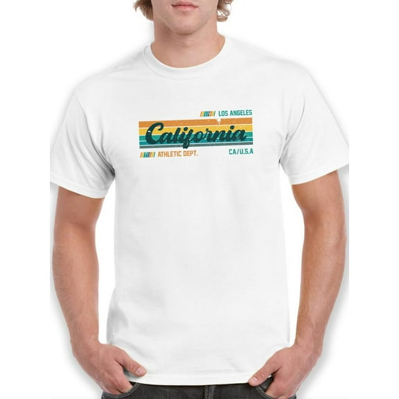 California Vintage Grunge Banner T-Shirt Men -Smartprints Designs, Male 4X-Large