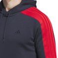 thumbnail image 4 of Sudadera con capucha adidas Essentials de forro polar con 3 rayas en bloques de color para hombre, 4 of 5