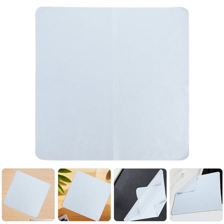 LOLIPPYY Glasses Cleaning Cloths: Sky-Blue Microfiber Wipes for Lenses and Devices 5Pcs