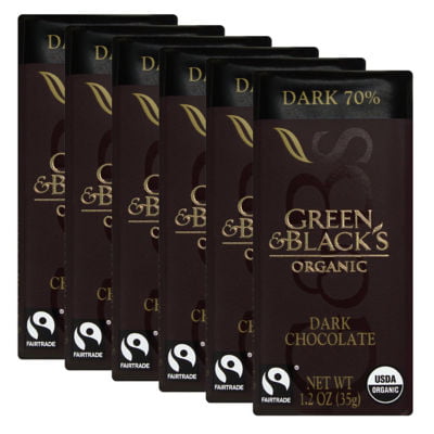 Green & Black's, Organic 70% Cacao Dark Chocolate Bar, 21.2 Oz ...