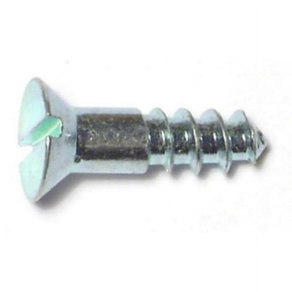 #8 x 5/8" Zinc Plated Steel Slotted Flat Head Wood Screws (48 pcs.)