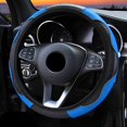 thumbnail image 3 of 1 Cubierta De Volante De Coche Transpirable Antideslizante De Cuero De La PU Cubre De Dirección Adecuado 37-38 Cm Auto Decoración De Fibra De Carbono, 3 of 4