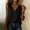 #0228-Black, variant on Womens Wrap V Neck Sleeveless Cotton Linen Tank Tops Casual Loose Fit Summer Blouses Gray M Gift