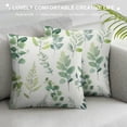 thumbnail image 3 of Nawypu Sage Green Pillow Covers Eucalyptus Branches Floral Watercolor Decorative Green Leaf Print Throw Pillow for Home Sofa Seafoam Blue Green Gray Square Cushion Pillowscase, 3 of 5