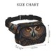 thumbnail image 4 of Fotbe Classical Style Brown Owl Cangurera Cuadrada con Estampado de Doble Capa, Bolsa de Cintura Ajustable Mini para Hombres y Mujeres, 4 of 9