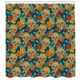 thumbnail image 3 of Ambesonne Sugar Skull Shower Curtain, Diamond Eyes Roses, 69"Wx70"L, Multicolor, 3 of 3