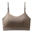 thumbnail image 2 of Rvasteizo Women Ice Silk Seamless Deep U Back Fixed Cup Spaghetti Strap Cami Bralette, 2 of 4