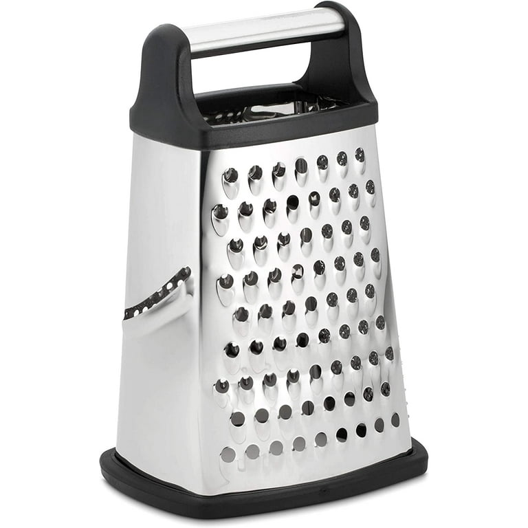 Spring Chef Professional Cheese Grater With Storage Container, Stainless  Steel & Soft Grip Handle, 4 Sides, Handheld Kitchen Food Shredder Best Box