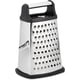 thumbnail image 1 of Rallador de caja profesional, acero inoxidable con 4 lados, ideal para parmesano, verduras, jengibre, tamaño XL, negro ER, 1 of 5