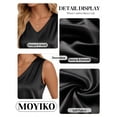 thumbnail image 4 of MOYIKO Tank Tops for Women Silk Satin V Neck Trendy Sleeveless Tops Dressy Casual Flowy Summer Shirts Loose Fit, 4 of 7