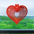 thumbnail image 4 of Décor de Jardin 3D Extérieur Intérieur Extérieur Attrape-Vent Cœur d'Amour Rouge, 4 of 8