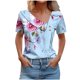 thumbnail image 1 of Camisetas de Manga Corta para Mujeres Casual, Camiseta con Botón Impreso a Damas para Diario, Espectáculo Y Fiesta, 1 of 5