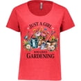 thumbnail image 3 of Inktastic Just a Girl Who Loves Gardening Women's Plus Size T-Shirt, 3 of 5