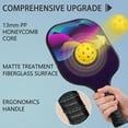 thumbnail image 2 of Pickleball Paddles Set Of 2, Fiberglass Surface, Fluid Smoke Aurora Art Style, 4 Balls & Bag, 2 of 5