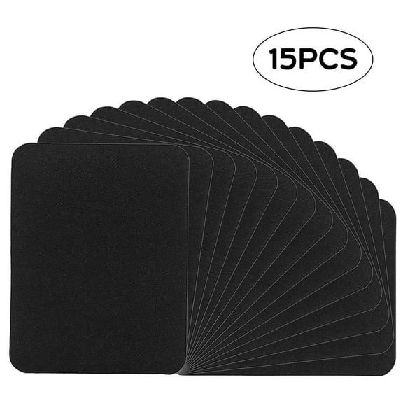 OUNONA Durable Sofa and Chair Repair Patches Black Cotton for Home 15Pcs