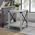 thumbnail image 1 of Walker Edison Sedalia Table d'Appoint Moderne de Style Ferme en Métal, 18 Pouces, Gris Pierre, 1 of 5