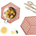 thumbnail image 4 of 5Pcs Silicone Trivet Mats,Multiuse Carved Trivet Mat, Insulated Nonslip Durable Kitchen Mats, Modern Kitchen Table Mat for Hot Dishes, Pots, Dining Countertop(Red), 4 of 5