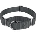 thumbnail image 2 of HSHDLDF Charcoal Martingale Heavy Duty Nylon Dog Collar 21 Vibrant Color Options (3/4 Inch Width, Small), 2 of 6