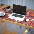 thumbnail image 3 of Long Mouse Pads for Desk,Halloween Happy Halloween Icons Desk Mats on Top Of Desks, Desk Mouse Pad Extra Large with 3mm Non-Slip Base and Stitched Edge for Gaming,Office,Work,Home 35.4x15.7in, 3 of 5
