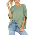 thumbnail image 3 of Women Oversized T-Shirt Summer Casual Short Sleeve Loose Tee Tops, 3 of 5